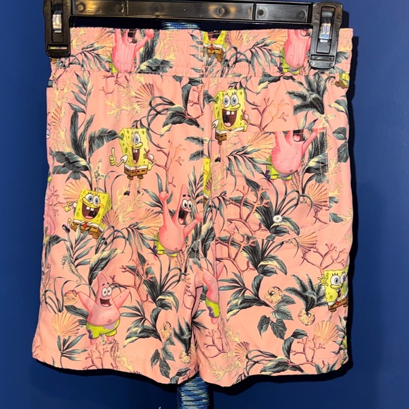 Abercrombie Kids-Nickelodeon Boys Spongebob Tropical Print Swim Shorts Size 9/10 - Picture 3 of 15